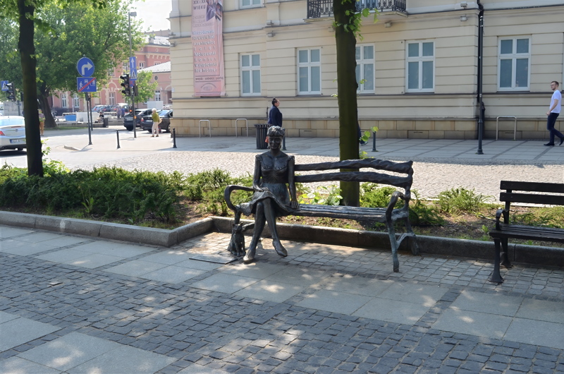 20 - The bronze monument known as Halina Poświatowska's Bench, located on the Avenue of the Blessed Virgin Mary in Częstochowa, Poland
